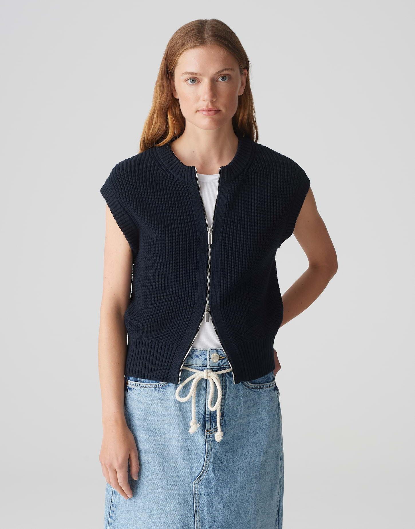 OPUS  Gilet en tricot Dufka Forme en O 