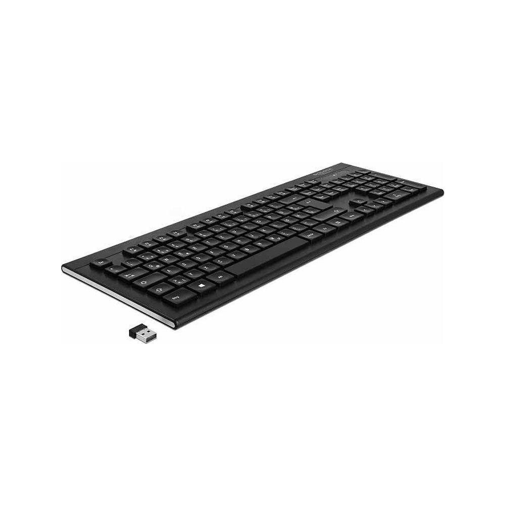 DeLock  12671 tastiera Ufficio RF Wireless QWERTZ Tedesco Nero 