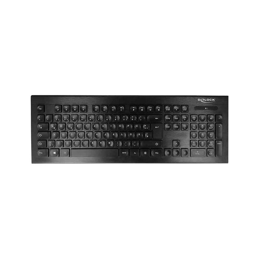 DeLock  12671 tastiera Ufficio RF Wireless QWERTZ Tedesco Nero 