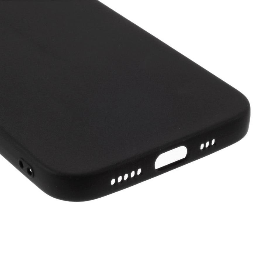 Cover-Discount  iPhone 12 / 12 Pro - Matte Silikon Gummi Hülle Schwarz 