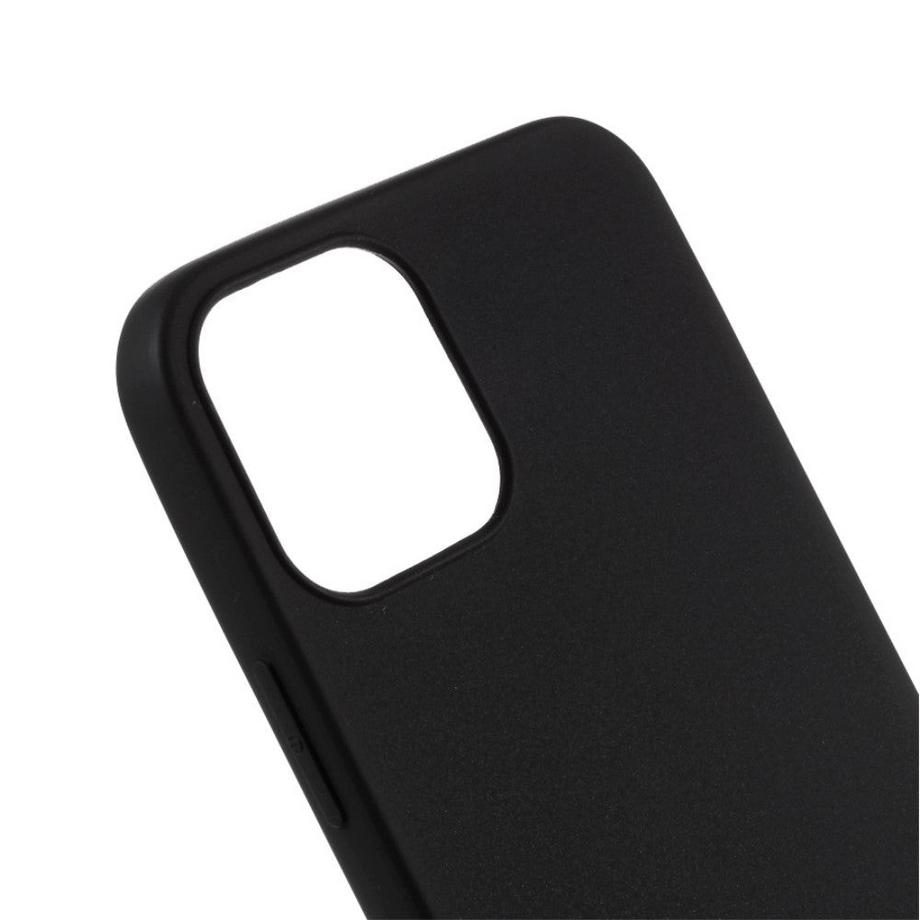 Cover-Discount  iPhone 12 / 12 Pro - Matte Silikon Gummi Hülle Schwarz 