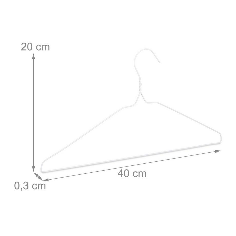 Northix  Lot de 50 cintres en fil de fer 
