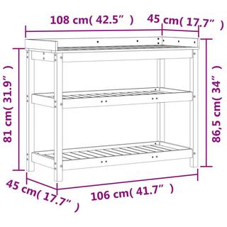 VidaXL Table d'empotage bois de douglas  