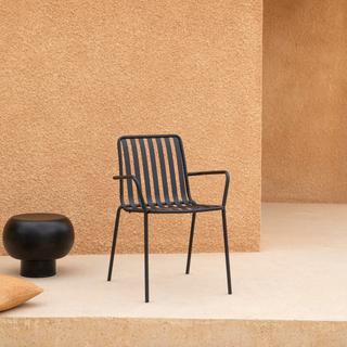 Tikamoon Fauteuil de jardin en métal black Gaby  