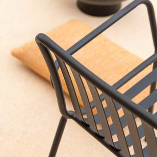 Tikamoon Fauteuil de jardin en métal black Gaby  