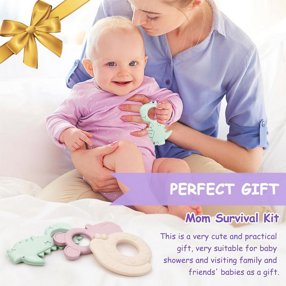 Activity-board  Tiere Beißhilfe Baby, BPA-frei Großer Beißring Baby 