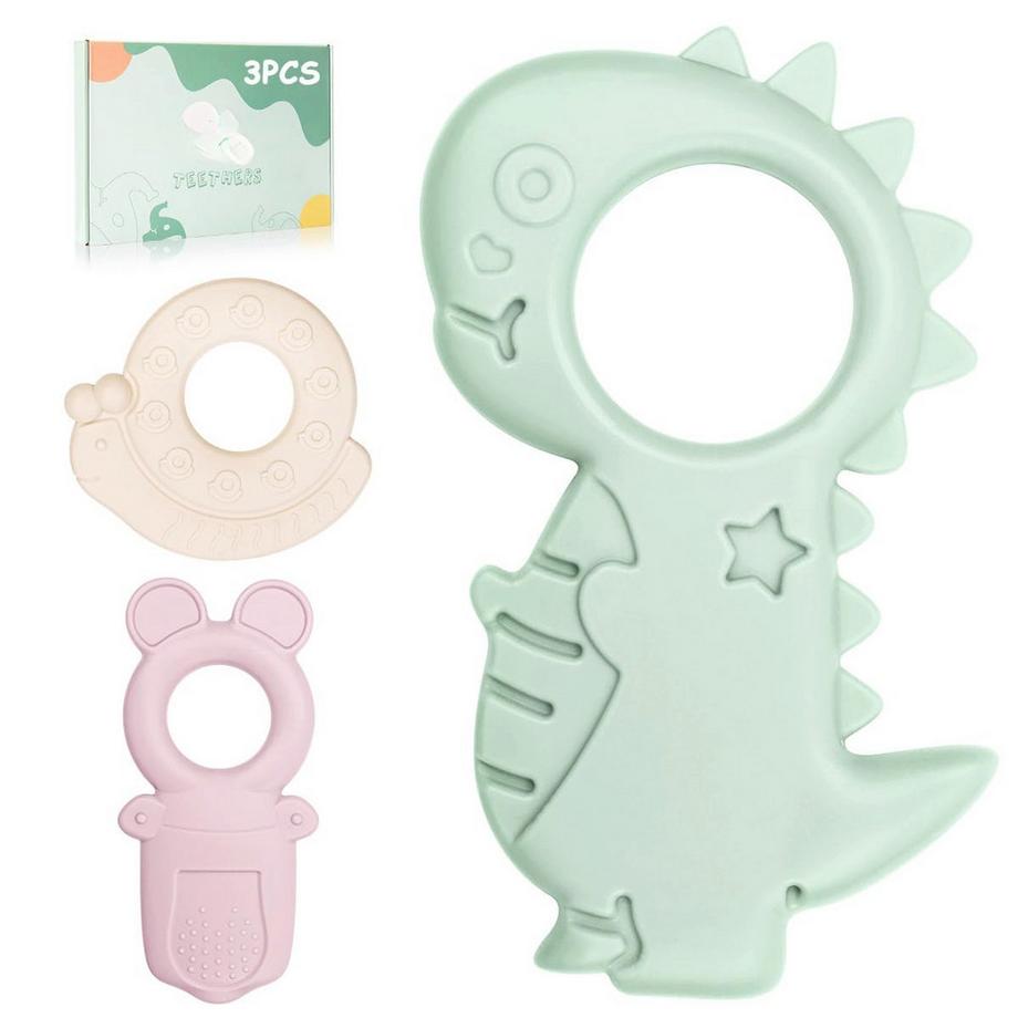 Tiere Beißhilfe Baby, BPA-frei Großer Beißring Baby
