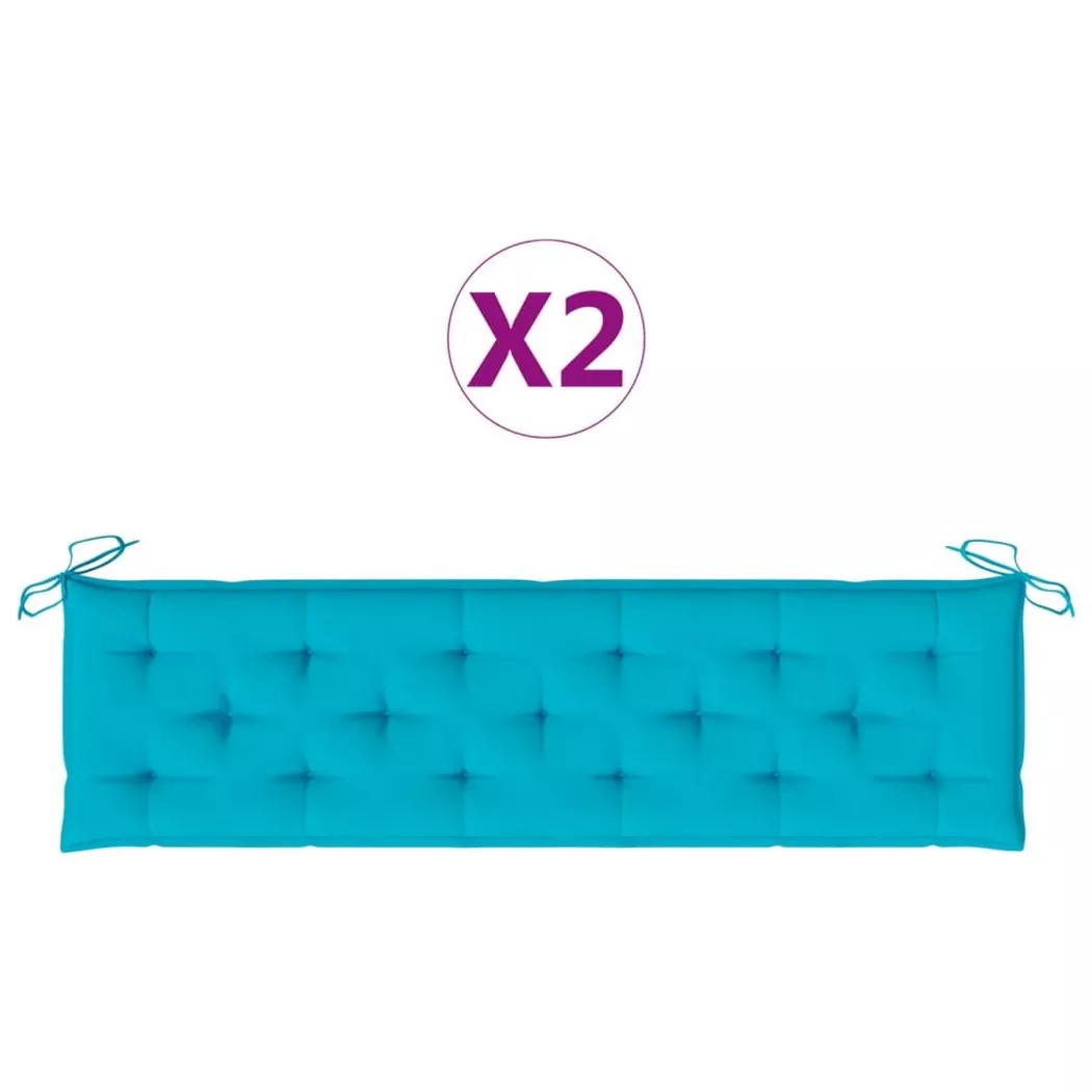 Salon de jardin Vidaxl acier bleu 2 pieces