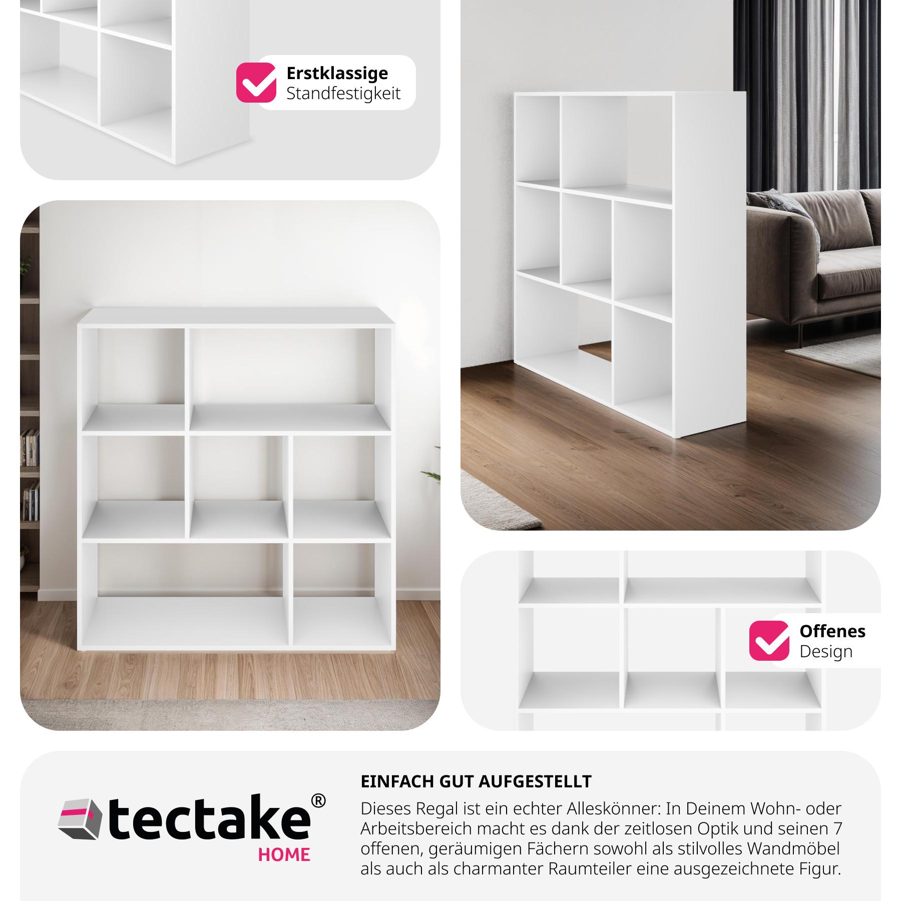 Tectake Libreria Tartu con 7 scomparti aperti, 104x29x107 cm  