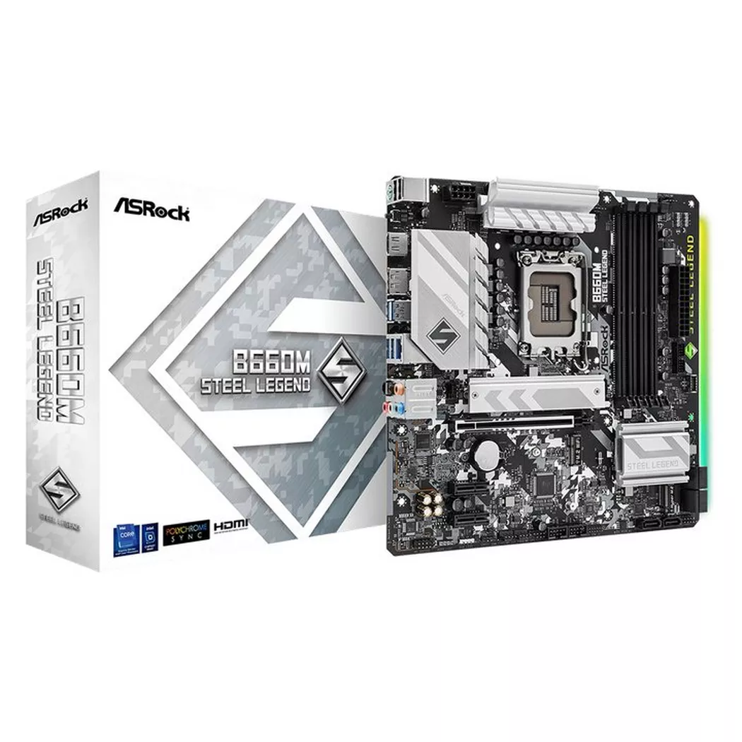 ASRock - Asrock B660M Steel Legend Intel B660 LGA 1700 micro ATX