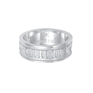 Kuzzoi  Bague Herren Bandring Römische Zahlen 925 Silber 