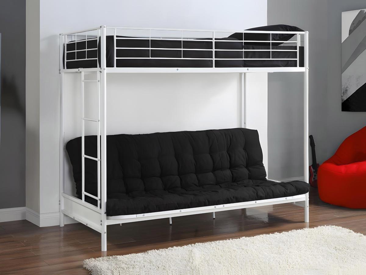 Vente-unique Letto a soppalco 90 x 190 cm Bianco - MODULO IV  