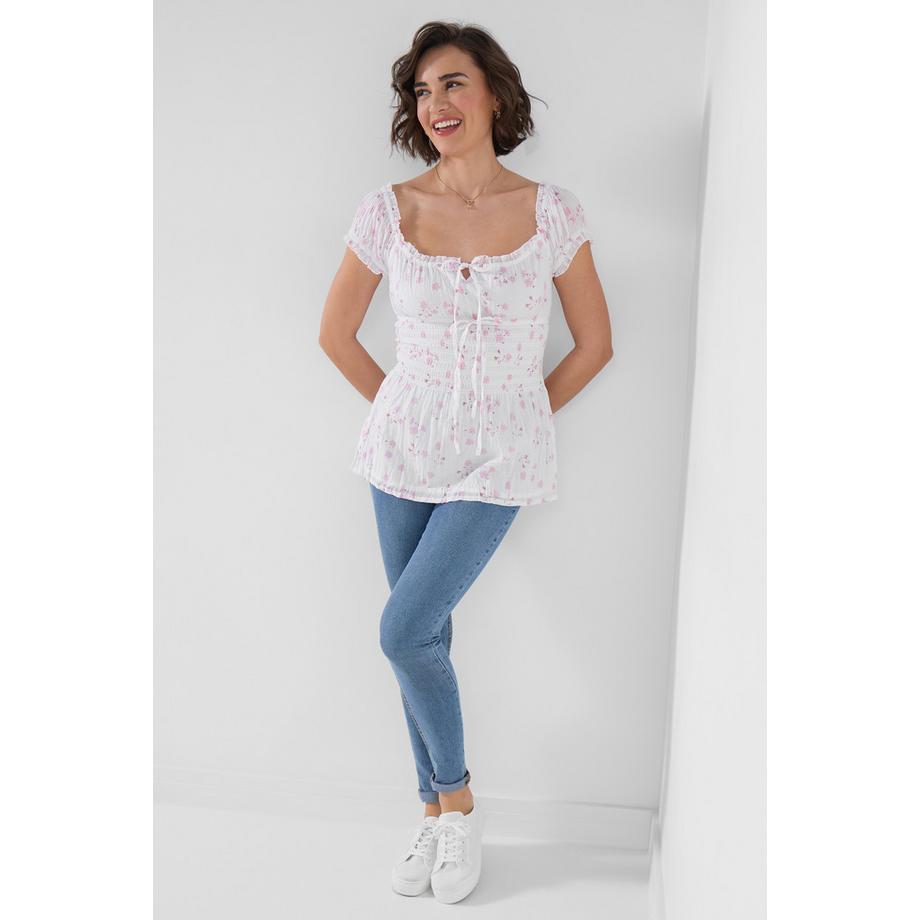 Joe Browns Top con Stampa Floreale Ditsy e Scollo a Goccia  
