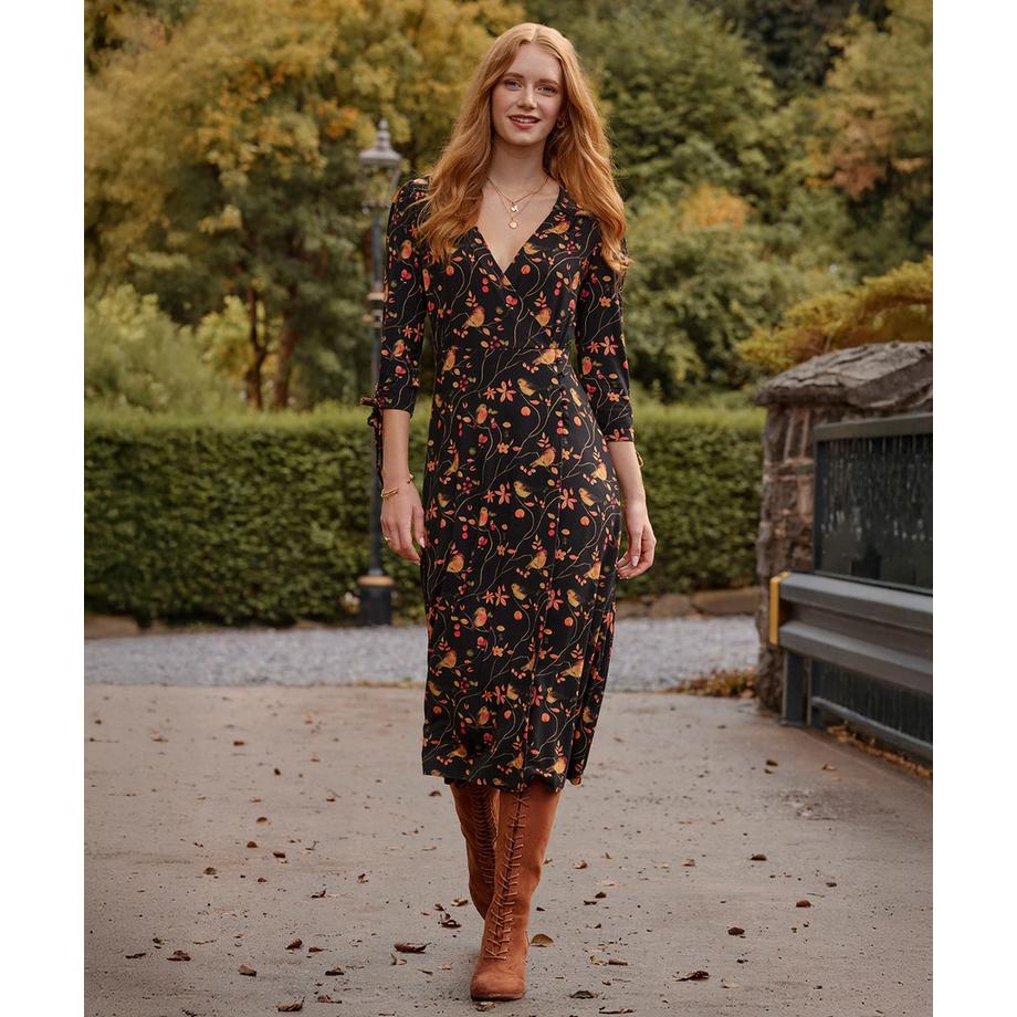 Joe Browns Festliches Rotkehlchen Print Kleid  