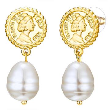 Femme Boucles d´oreilles Pièce de monnaie