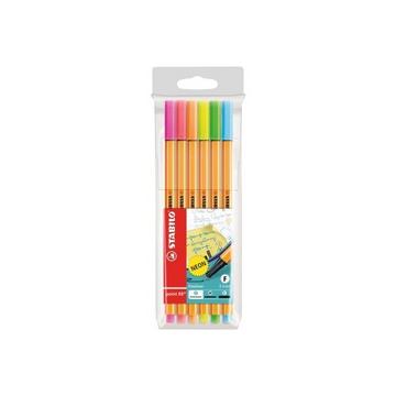 STABILO Fineliner Point 88 88/6-1 6er Etui Neon