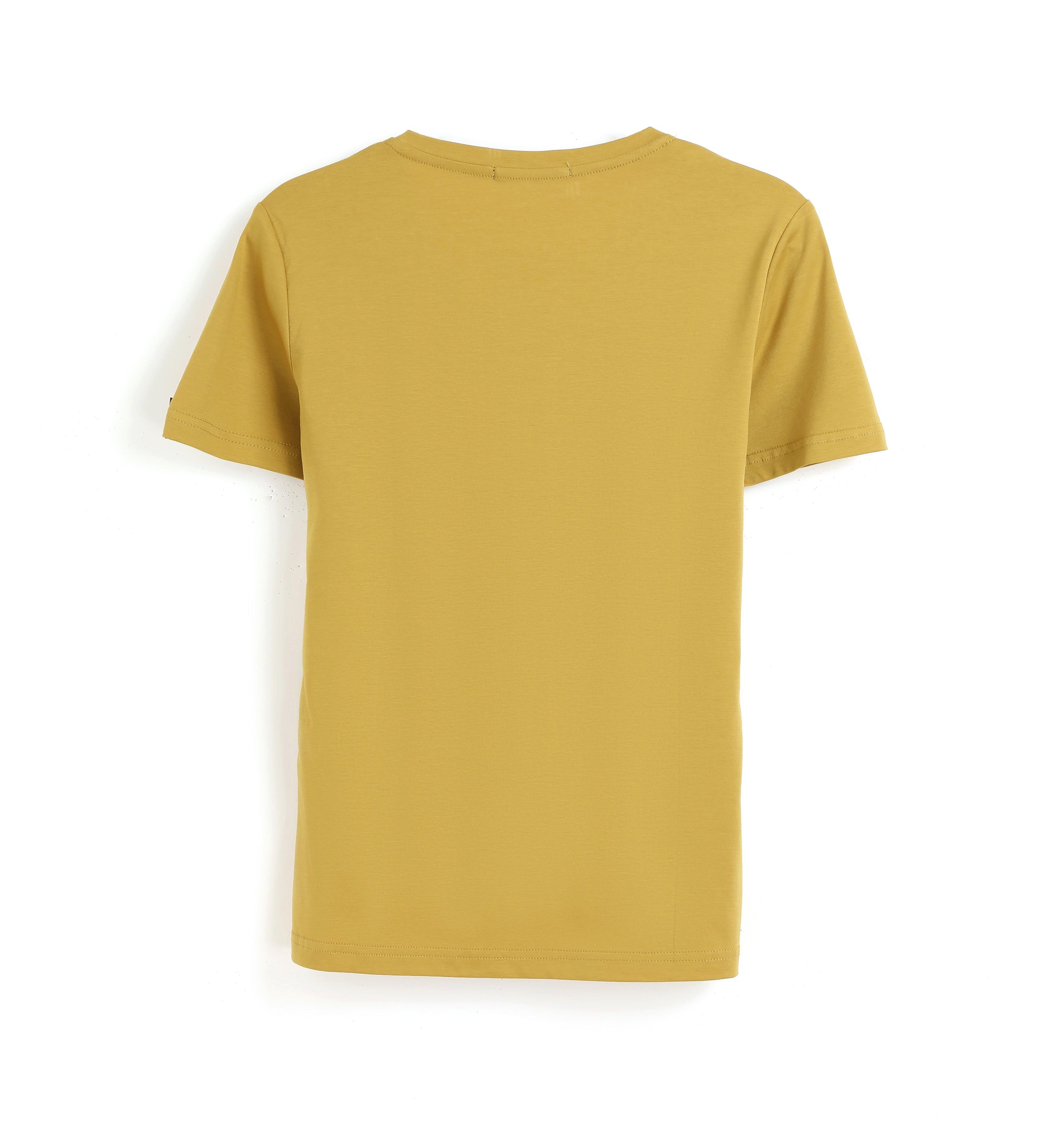 Bellemere New York  T-shirt in cotone con grande scollo a V 160G 