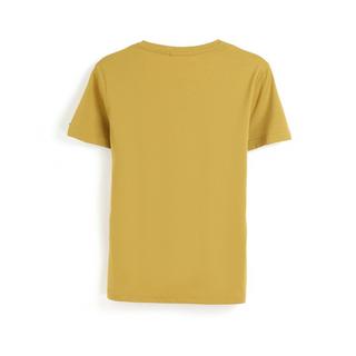 Bellemere New York  T-shirt in cotone con grande scollo a V 160G 