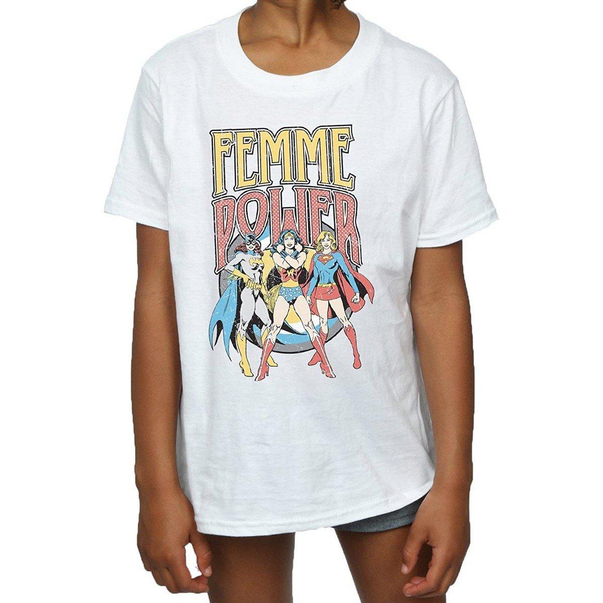 Image of Femme Power Tshirt Mädchen Weiss 116