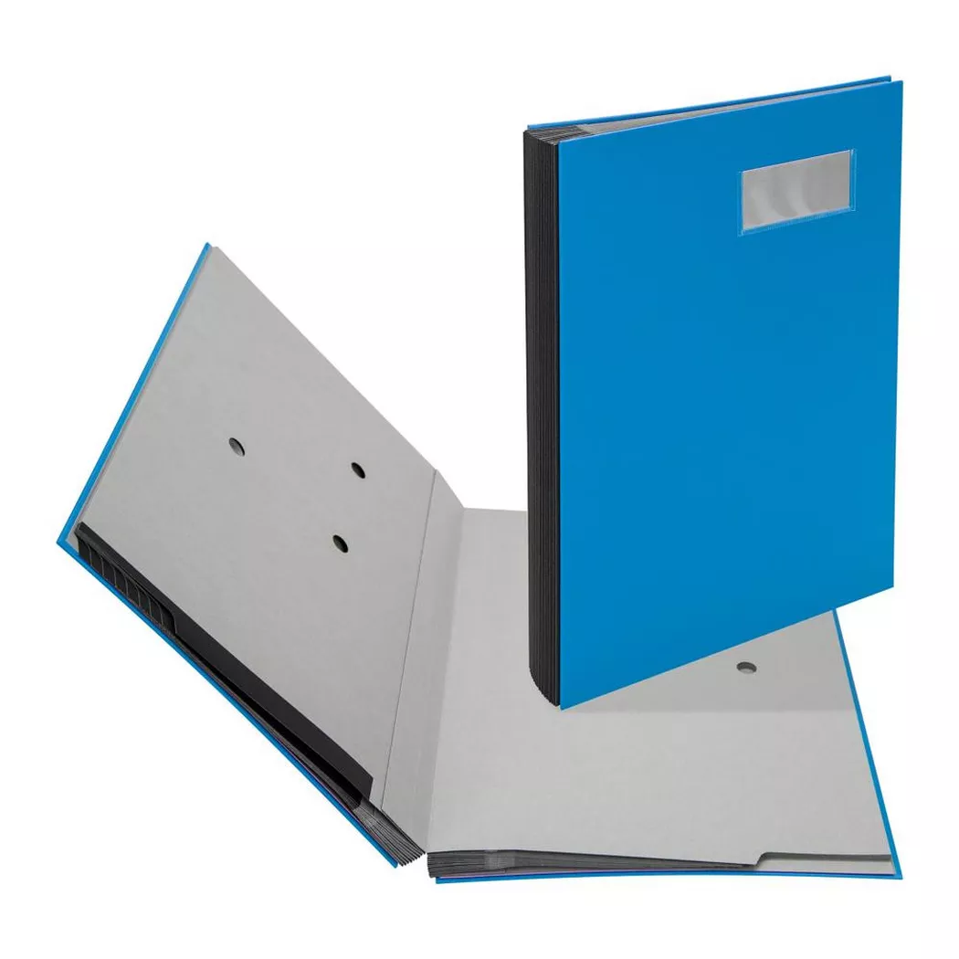 Biella – Unterschriftenmappe A4 20-teilig, 34cm, Blau