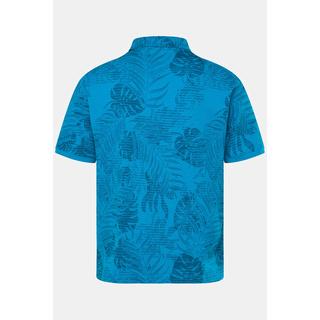 JP1880  Poloshirt, Halbarm, Piqué, floraler Print 