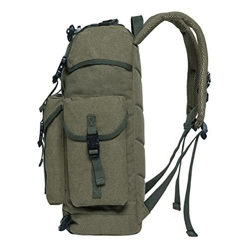 Only-bags.store Canvas Gross Vintage Jagd Wanderrucksack mit 15 Zoll Laptopfach  