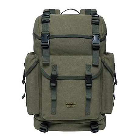 Only-bags.store Canvas Gross Vintage Jagd Wanderrucksack mit 15 Zoll Laptopfach  