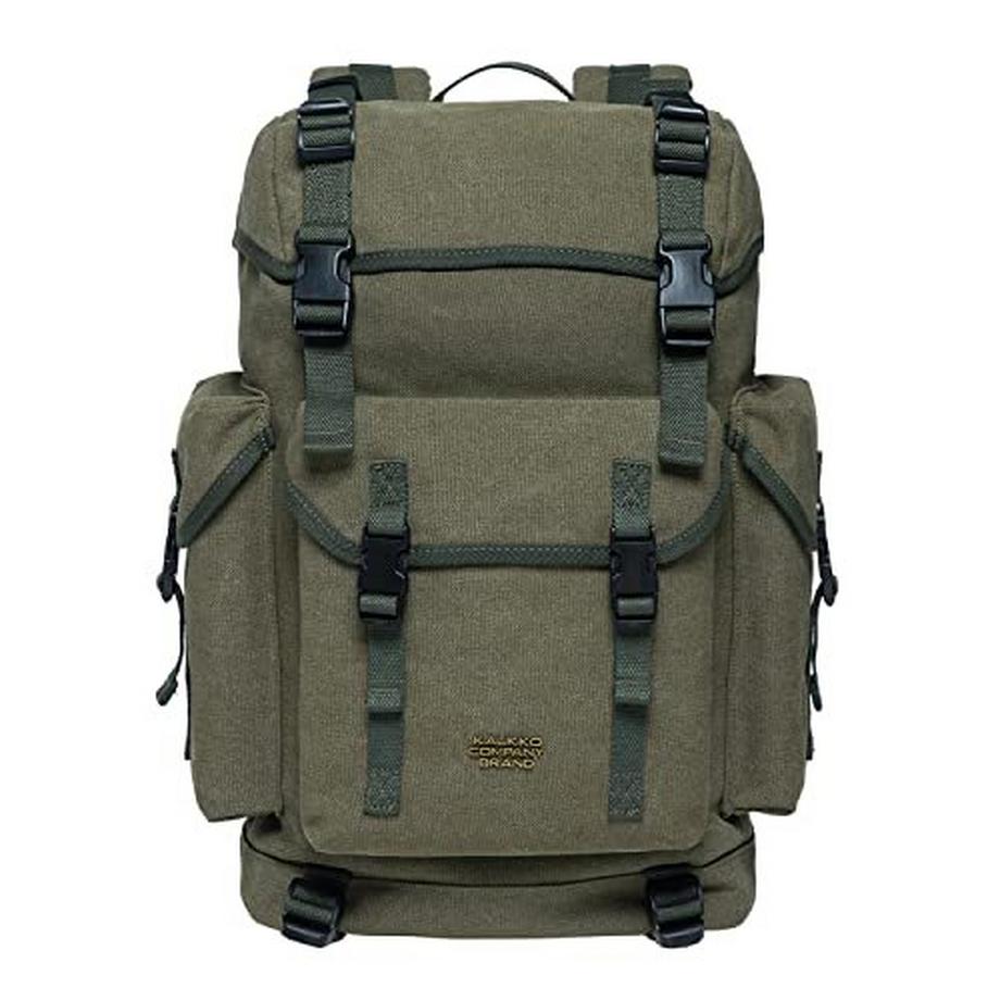 Only-bags.store Canvas Gross Vintage Jagd Wanderrucksack mit 15 Zoll Laptopfach  