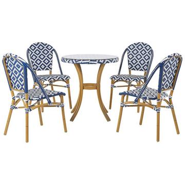 Set da pranzo per 4 persone en Rattan sintetico Boho RIFREDDO