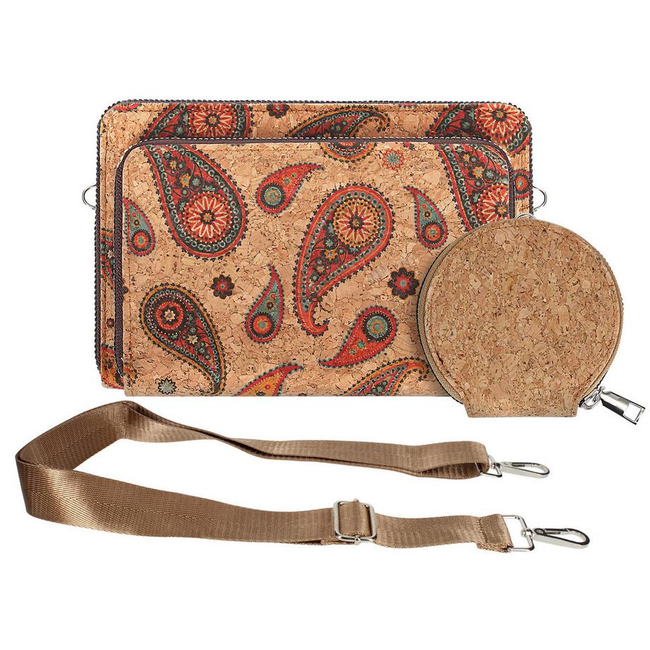 Pochette Liège Poche Zip carré Cachemire
