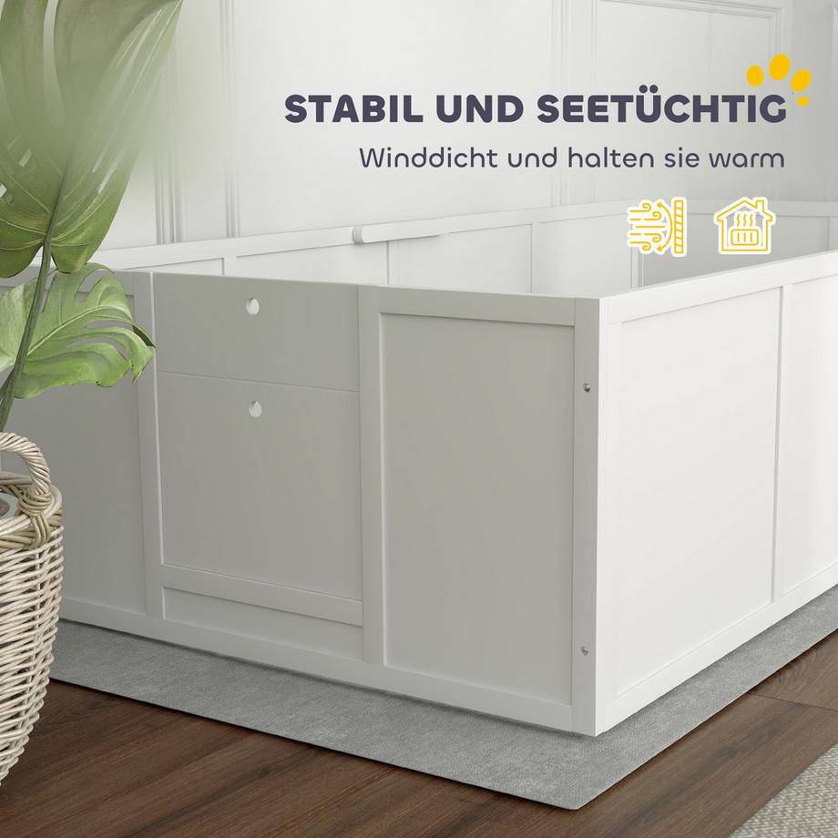 PawHut  Wurfkiste für Welpen 