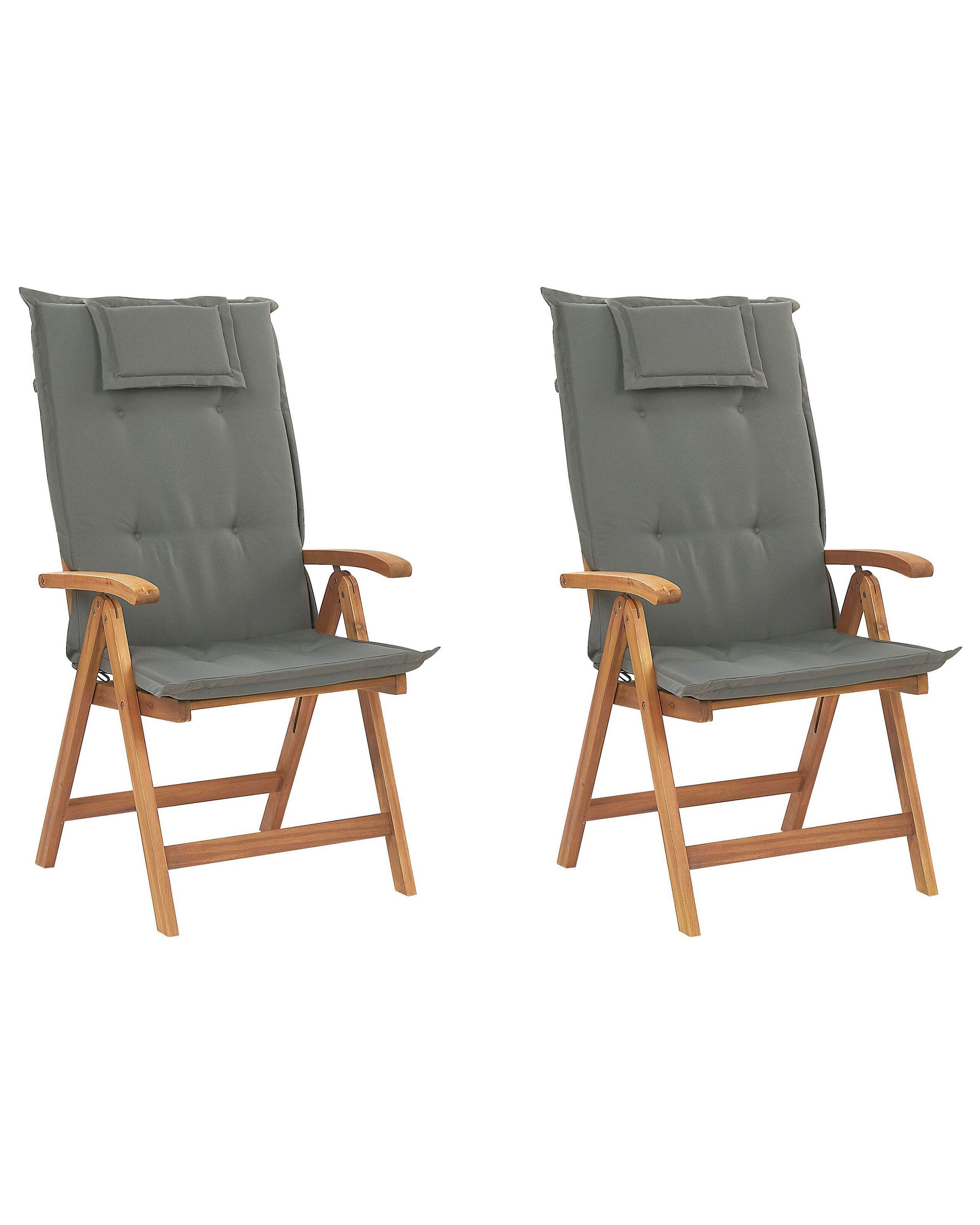 Image of Set mit 2 Stühlen aus Akazienholz Klassisch JAVA Set mit 2 Stühlen aus Akazienholz Klassisch JAVA