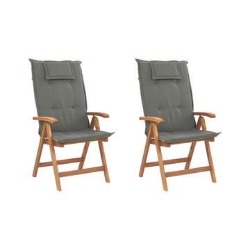 Lot de 2 chaises en Acacia Traditionnel JAVA