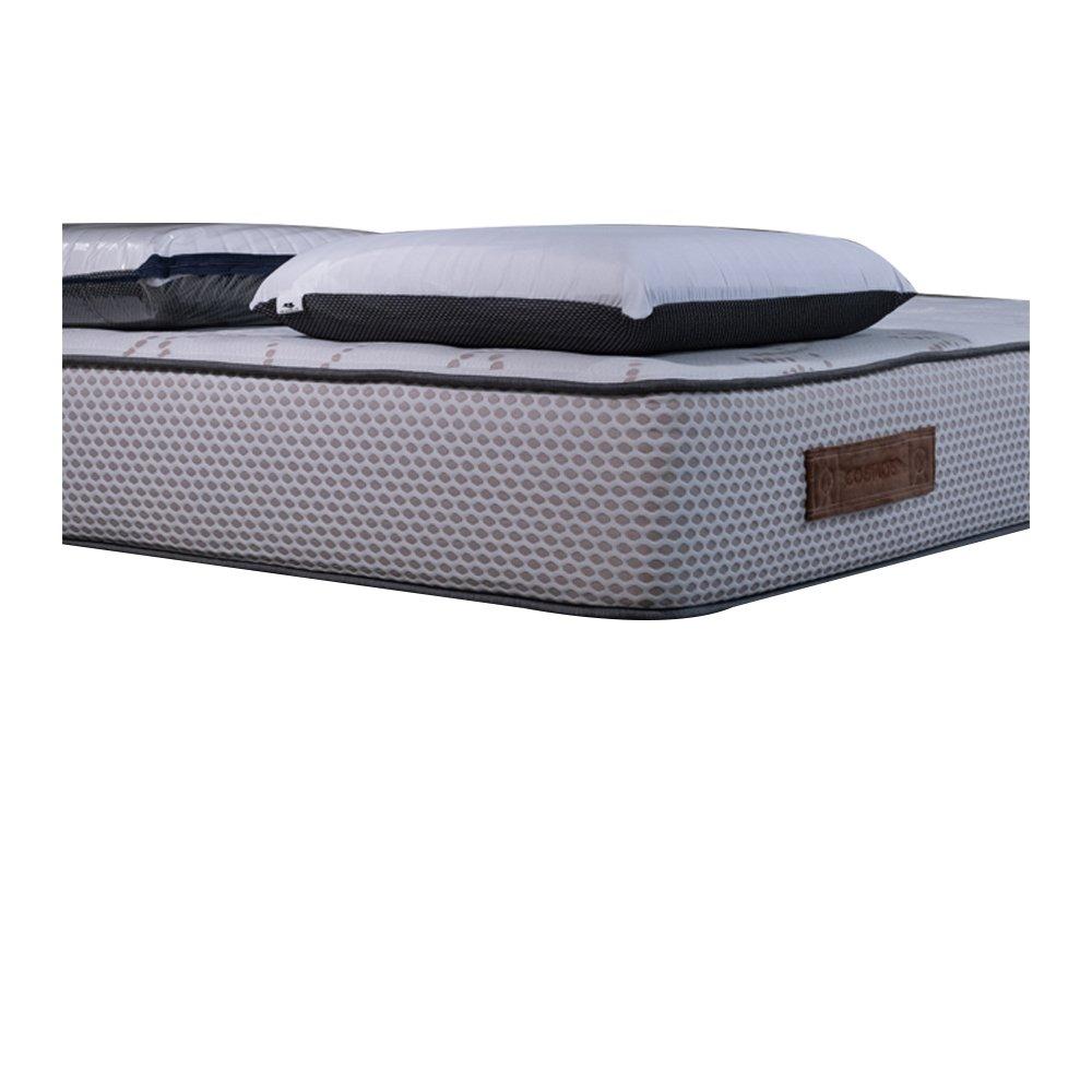 AB Matelas Materasso White Cosmos | 160x200 cm con 2 cuscini viscoelastici 60x60 cm | Memoria 50 kg/m3 e 12 zone | 28 cm  