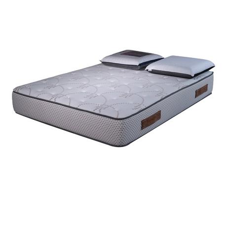 AB Matelas Materasso White Cosmos | 160x200 cm con 2 cuscini viscoelastici 60x60 cm | Memoria 50 kg/m3 e 12 zone | 28 cm  