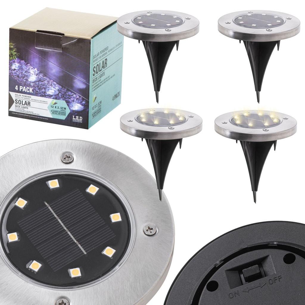 Northio Solar-Gartenleuchten 8 LED - 4er-Pack  