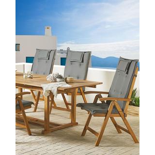 Beliani Lot de 6 chaises en Acacia Traditionnel JAVA  