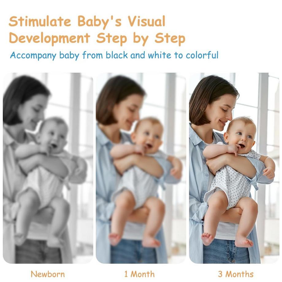 Activity-board  Sensory Toys Karten, 20pcs Kontrast Buch Baby, Flashcards Kleinkinder für visuelle Stimulation und Gehirnentwicklung 