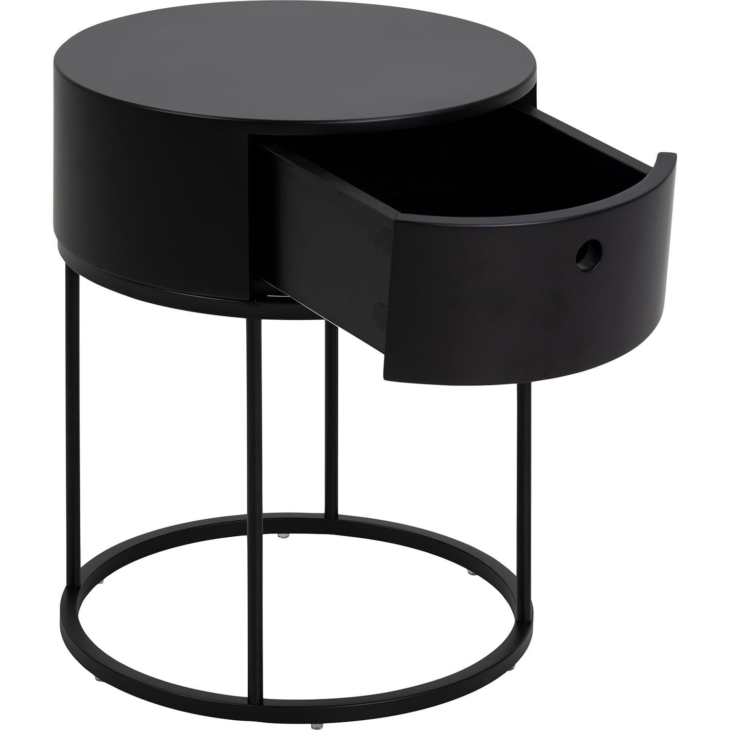 mutoni Table de chevet Parinton noire 40  