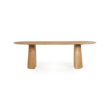 Table en bois massif Lune nature 240x105