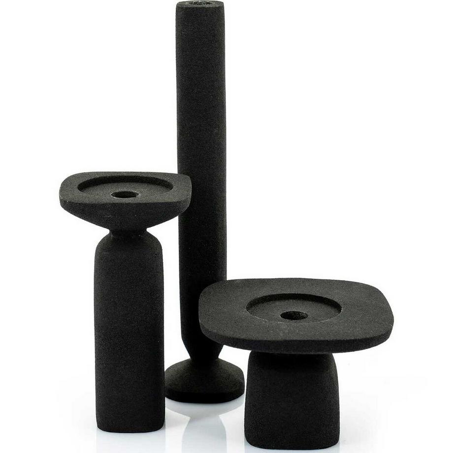 mutoni Portacandela Squand piccolo nero  