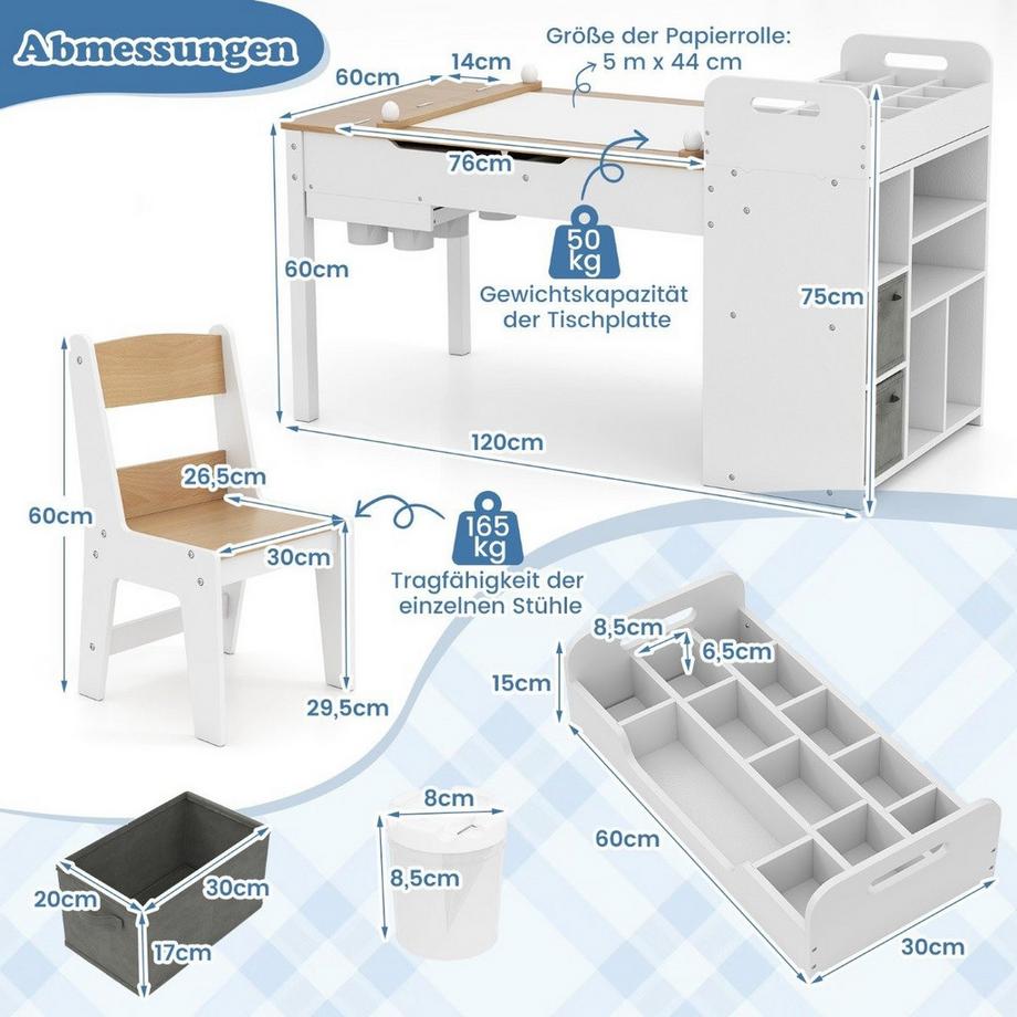 Northix Ensemble de table d'art pour enfants avec chevalet  
