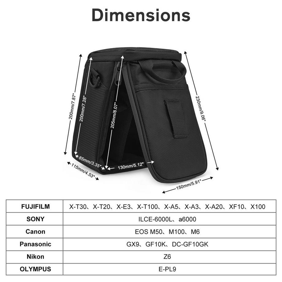 Only-bags.store Sac à Lentilles d'Insertion pour Appareil Photo Étanche Antichoc  
