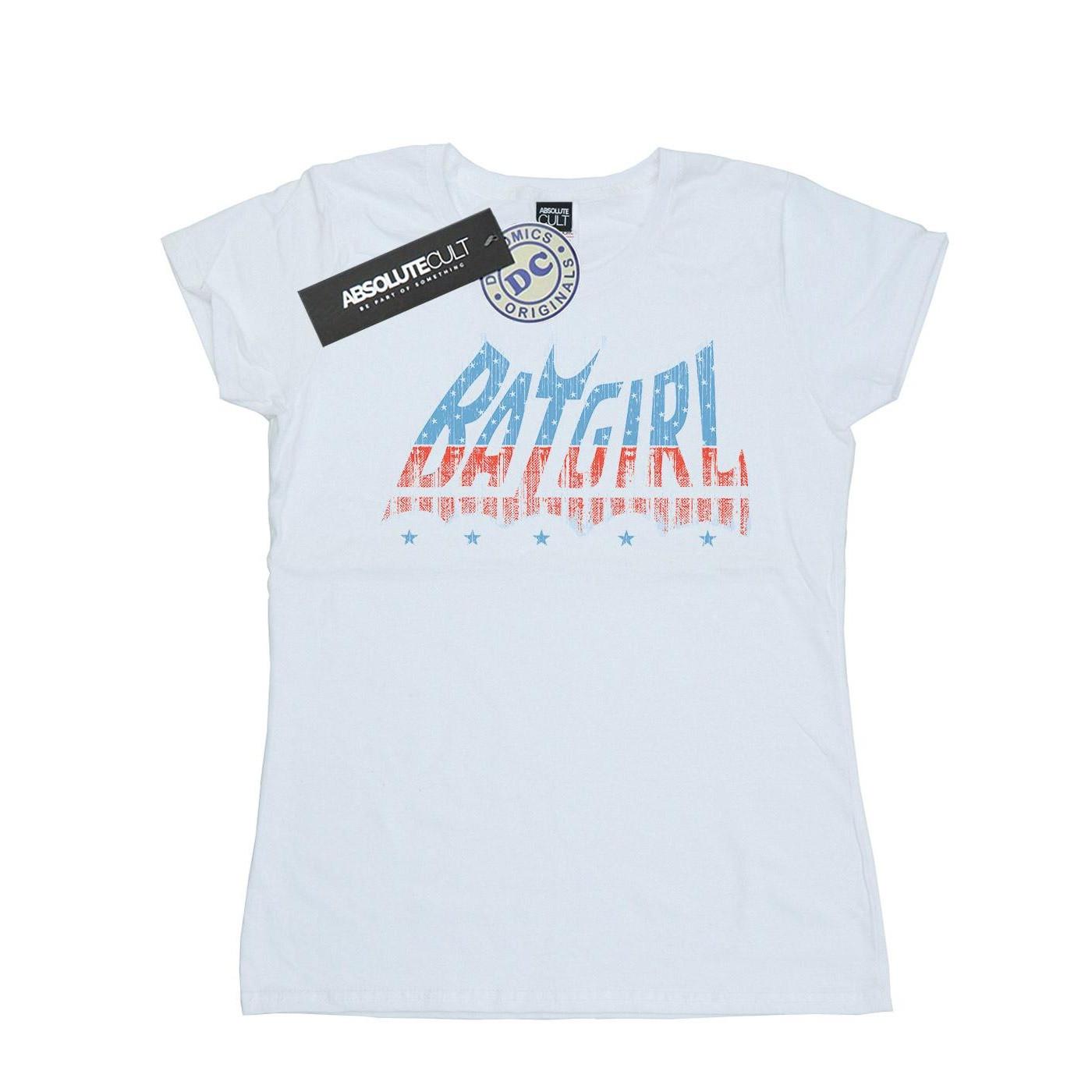 Image of Batgirl American Logo Tshirt Damen Weiss S