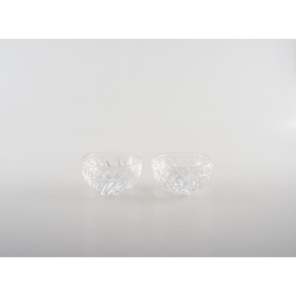 Aulica  BOUGEOIRS EN VERRE 8X8X4.3CM - LOT DE 2 