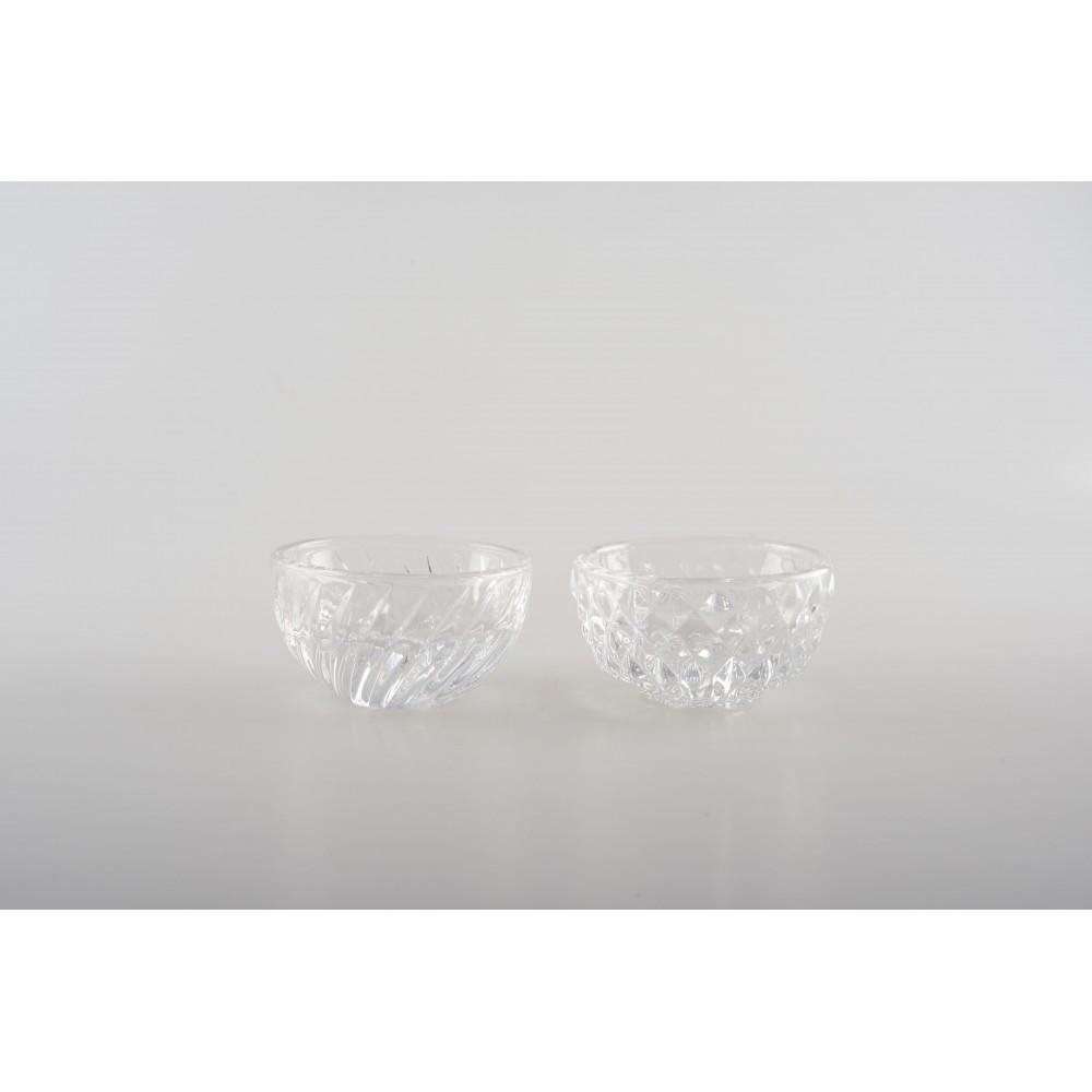 Aulica  BOUGEOIRS EN VERRE 8X8X4.3CM - LOT DE 2 