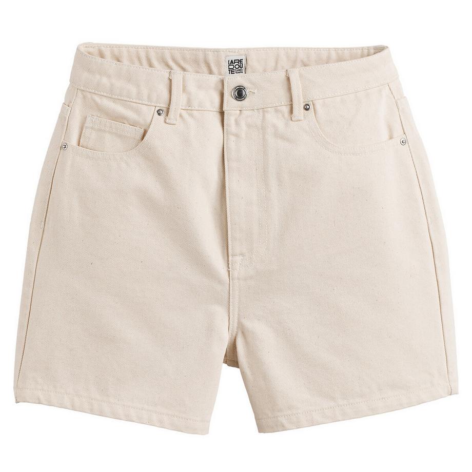 La Redoute Collections Short en denim taille haute  