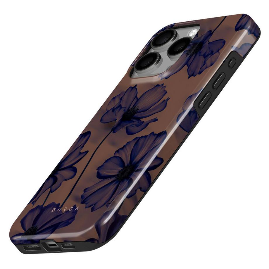 Burga  Custodia MagSafe per iPhone 15 Pro Elegante Motivo Velvet Night 