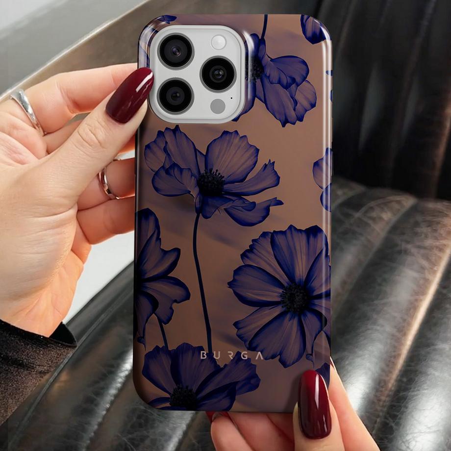 Burga  Custodia MagSafe per iPhone 15 Pro Elegante Motivo Velvet Night 