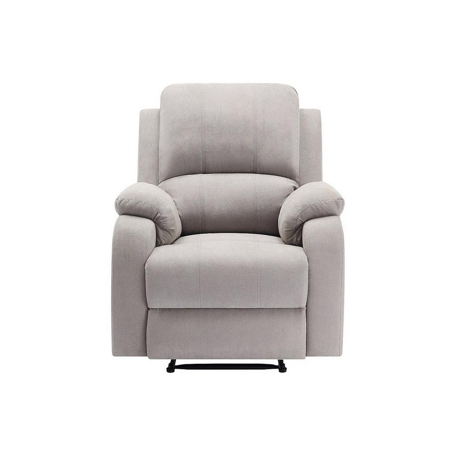 Vente-unique Canapé 3 places et fauteuil relax en microfibre gris clair BRODY  